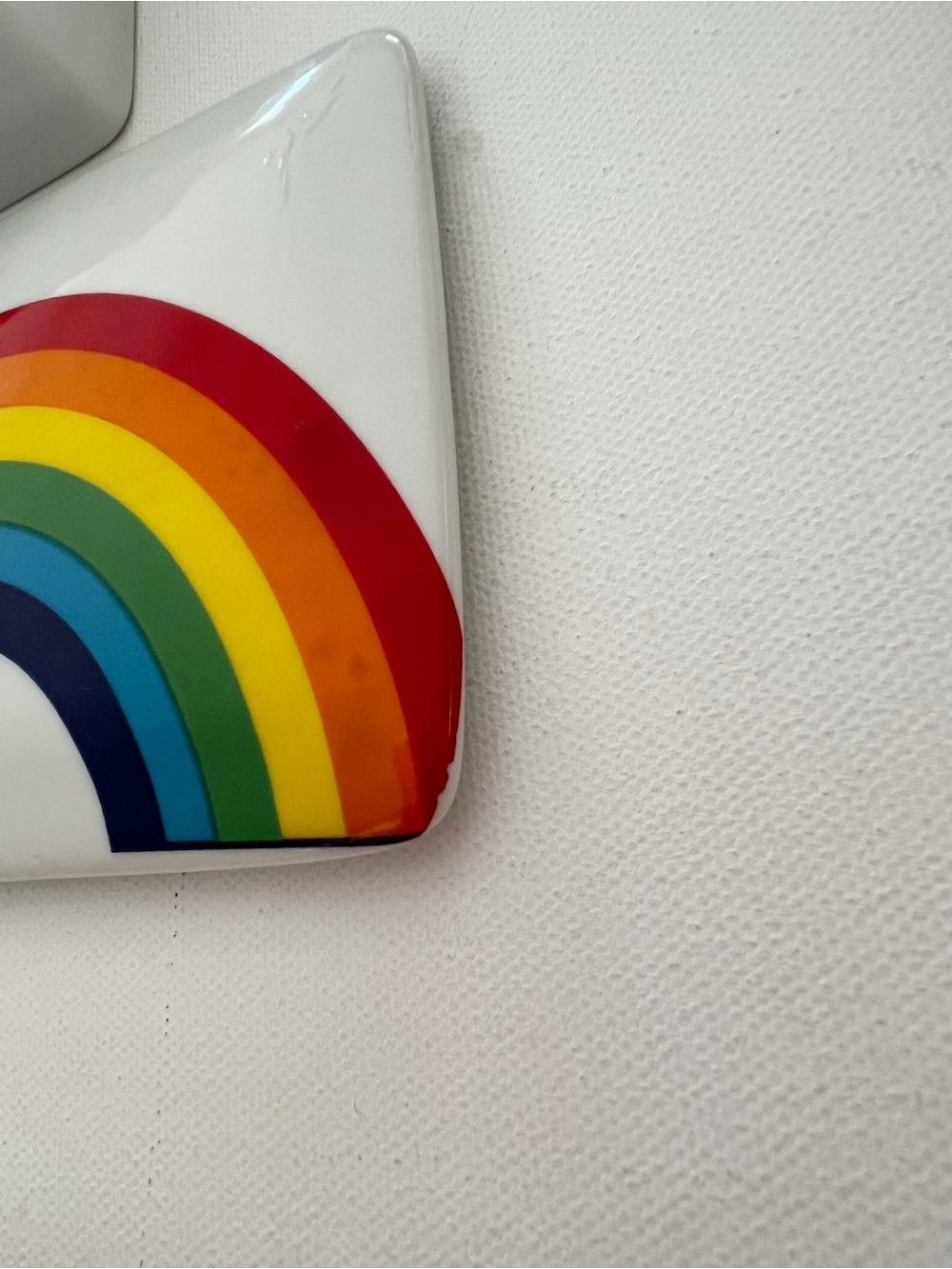 Vintage Rainbow Trinket Box Aldon Accessories N.Y.C. 1980 Made in Japan - Picture 9 of 11